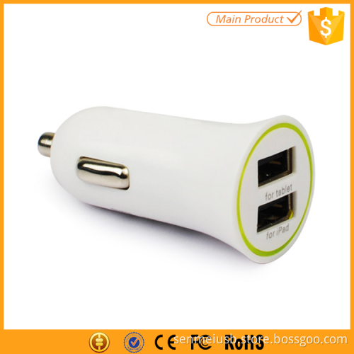 12V Output Cell Phone Car Charger, Promotional Dual Usb in Car Charger